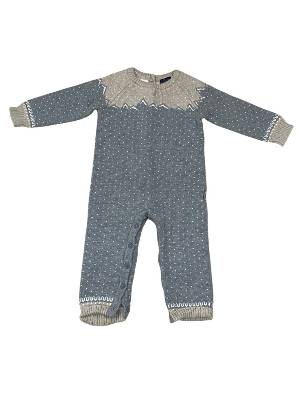 Janie and Jack Knit Sweater Jumpsuit Gender Neutral Baby Size 12-18M 100% Cotton